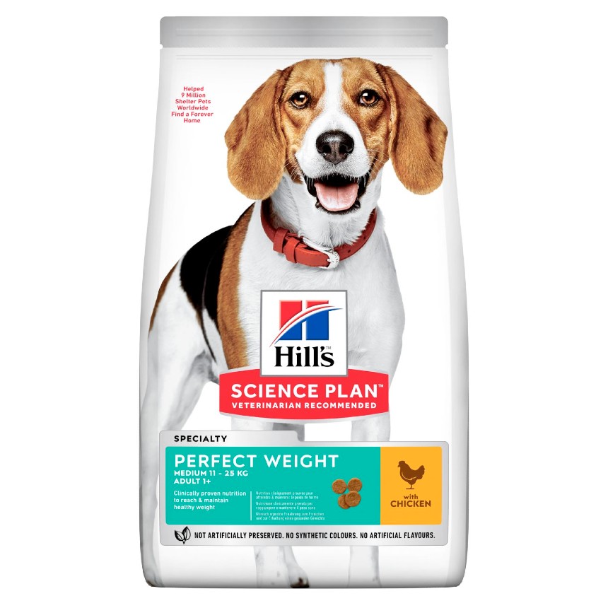 hills adult perfect weight food dog with chicken