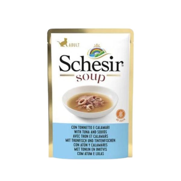 schesir cat soup tuna & calamari 85gr